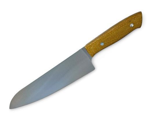 Нож кухонный Santoku 185 мм, BRISA Chef, 12C27, рукоятка - Mustard Micarta, арт.23100