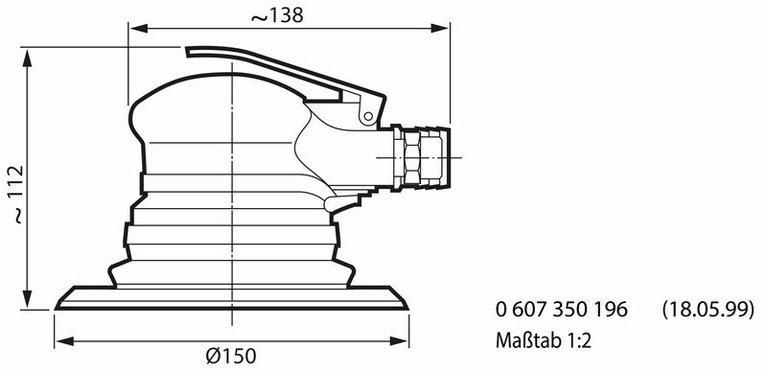 Пневматична ексцентрикова шліфувальна машина Bosch Professional (0607350200)
