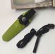 Ніж Morakniv Eldris 1.0 Colour Green (12633) + кресало, паракорд та застібка
