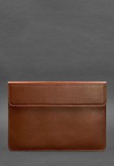 Шкіряний чохол-конверт на магнітах для MacBook 14 Світло-коричневий, Коричневий