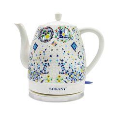 Електричний чайник Sokany SK-09008 1,5 літра безшумний Білий