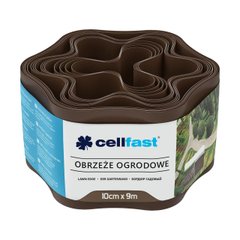 Cellfast Стрічка газонна, бордюрна, хвиляста, 10см x 9м, коричневий