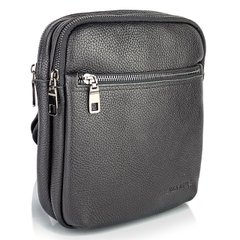 Чоловіча сумка через плече з натуральної шкіри Tiding Bag TD-2031 чорний, Черный