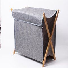 Кошик для білизни на підставці 52&times;30&times;60 (см) м'який Сірий HP-41-17, серый