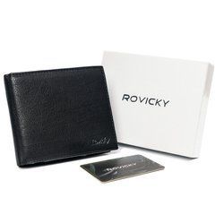 Гаманець чоловічий шкіряний Rovicky N992-PZ-CCR-RFID-2555 Чорний