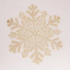 Килимок для сервірування столу Snowflake 38 см, золото HP-36327-13