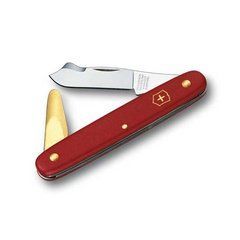 Ніж для саду Victorinox Budding Knife Combi 2, 100мм/3функ/красн мат (Vx39140), Червоний
