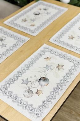 Гобеленовая салфетка новогодняя SILVER STAR 30х50