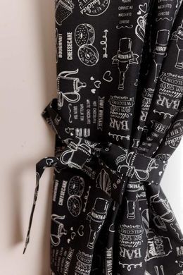 Готові штори Breakfast black (2 од.) 180х136 см, Черный