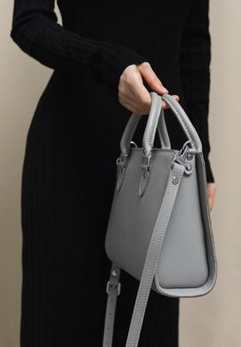 Женская кожаная сумка Fancy серый краст