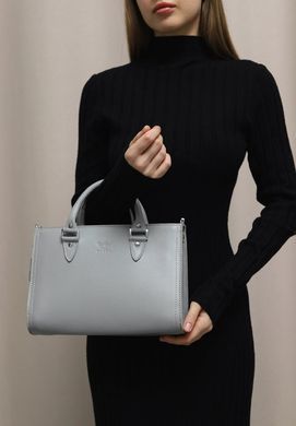 Женская кожаная сумка Fancy серый краст