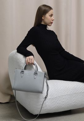 Женская кожаная сумка Fancy серый краст