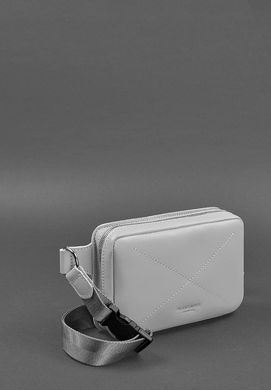 Шкіряна жіноча поясна сумка Dropbag Mini сіра, натуральна шкіра Krast