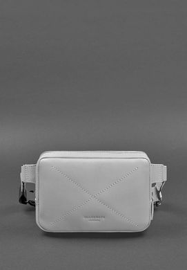Шкіряна жіноча поясна сумка Dropbag Mini сіра, натуральна шкіра Krast
