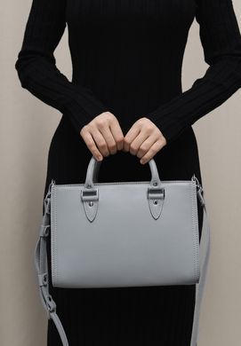 Женская кожаная сумка Fancy серый краст