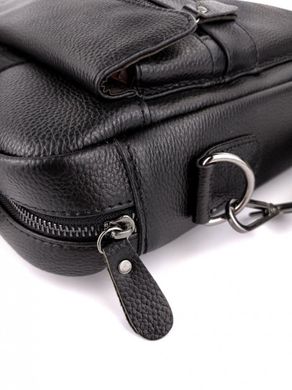Чоловіча шкіряна сумка-портфель для ноутбука і документів FN-80672 чорна, Черный