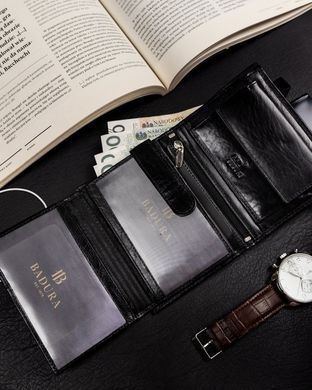 Кошелек мужской кожаный Badura B-N104-MIL NERO