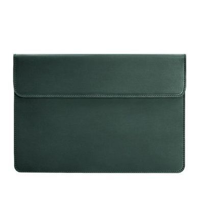 Шкіряний чохол-конверт на магнітах для MacBook 13 Зелений Crazy Horse, Зелений