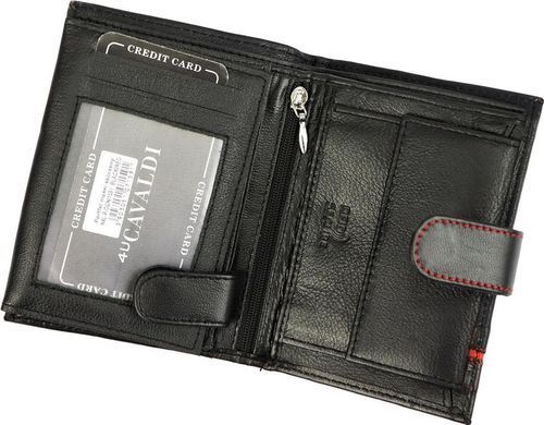 Кошелек мужской кожаный 4U CAVALDI N4L-P-CGN-1591 черный