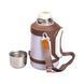 Термос Vacuum Cup 1.5 літра з ремінцем і складною ручкою коричневий HP-14-21V