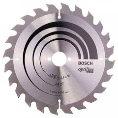 Пиляльний диск Bosch Optiline Wood 230×2,8×30 мм, 24 ATB (2608640627)