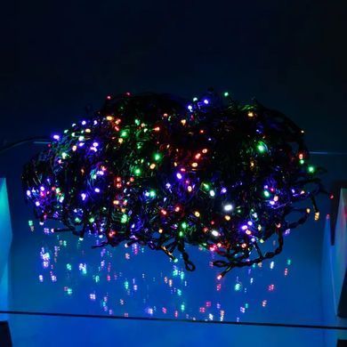 Вулична гірлянда Бахрома 50 м 840 LED чорний провід Мультиколор 50MBML