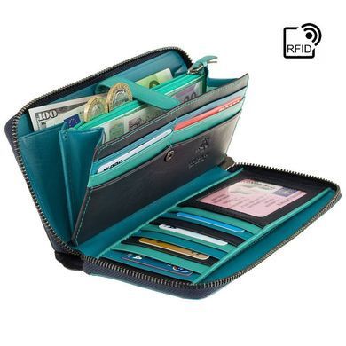 Кошелек женский кожаный Visconti BRC98 Julia (Blue Bell)