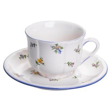 Столовый набор посуды тарелок и чашек 32 предмета на 6 персон Retro Floral фарфоровый, обеденный столовый сервиз тарелок YY78-9A