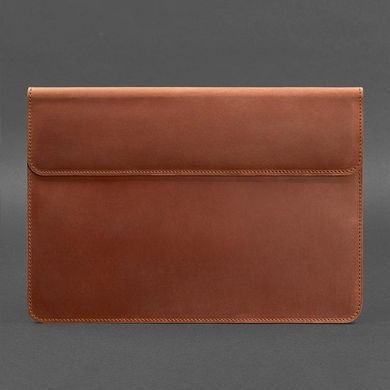 Шкіряний чохол-конверт на магнітах для MacBook 14 Світло-коричневий Crazy Horse, Коричневий