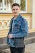 Сумка-барсетка мужская 19х22х5, мессенджер через плечо кожаная Tiding Bag BON6165 черный