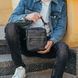 Сумка-барсетка мужская 19х22х5, мессенджер через плечо кожаная Tiding Bag BON6165 черный