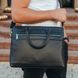 Чоловіча ділова сумка-портфель шкіряний Tiding Bag KX-52801 Чорна, Черный