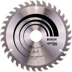 Пильний диск Bosch Optiline Wood 184&times;2,6&times;30 мм, 36 ATB (2608640611)