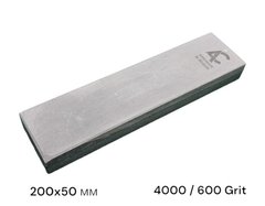 Камінь точильний (BBW+Carborundum) 200мм*50мм, 4000/600 Grit, гранатовий сланець та карбід кремнія SiC (828AC), серый