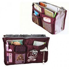 Органайзер сумка в сумку Bag in bag maxi бордовый