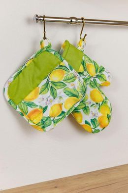 Рукавиця кухонна Лимони, Зелений