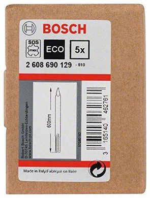 Пікове зубило Bosch (2608690129) SDS-max, 600 мм, 5 шт