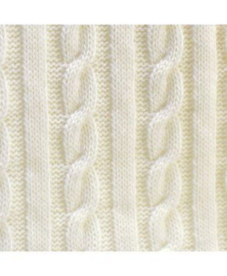 Плед вязаный косы SOFT молочный
