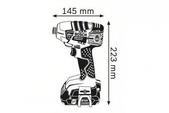 Аккумуляторный гайковерт Bosch GDR 18 V-LI Solo (06019A130F)