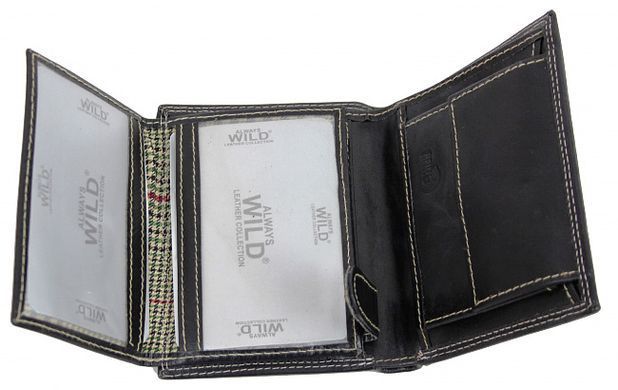 Кошелек мужской кожаный Always Wild PRM-034-8533 черный