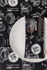 Чехол для столовых приборов Breakfast black 24х10см