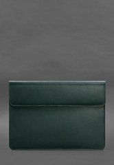 Шкіряний чохол-конверт на магнітах для MacBook 13 Зелений, Зелений