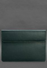 Шкіряний чохол-конверт на магнітах для MacBook Pro 16" Зелений, Зелений
