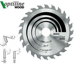 Пиляльний диск Bosch Optiline wood 160 мм 36 зуб.