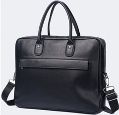 Чоловіча шкіряна сумка-портфель для ноутбука Tiding Bag M64A, Черный