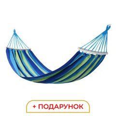 Гамак туристичний підвісний тканинний 174х80 см з планкою Синій SJ-0010-2BL, Синий