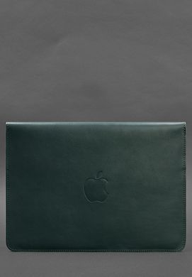 Кожаный чехол-конверт на магнитах для MacBook Pro 16" Зеленый