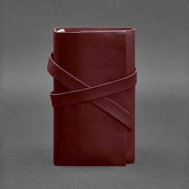 Шкіряний блокнот (Софт-бук) 1.0 бордовий, Бордовый