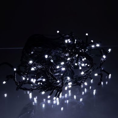 Новогодняя гирлянда уличная Бахрома 6 м 105 LED черный провод Белый 6МBW