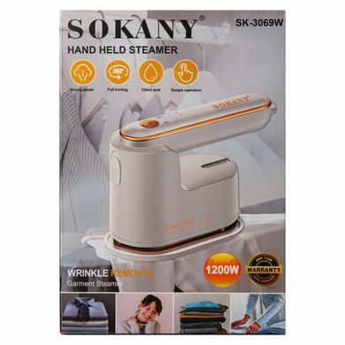Отпариватель Sokany SK-3069 Ручной 1200 Вт белый